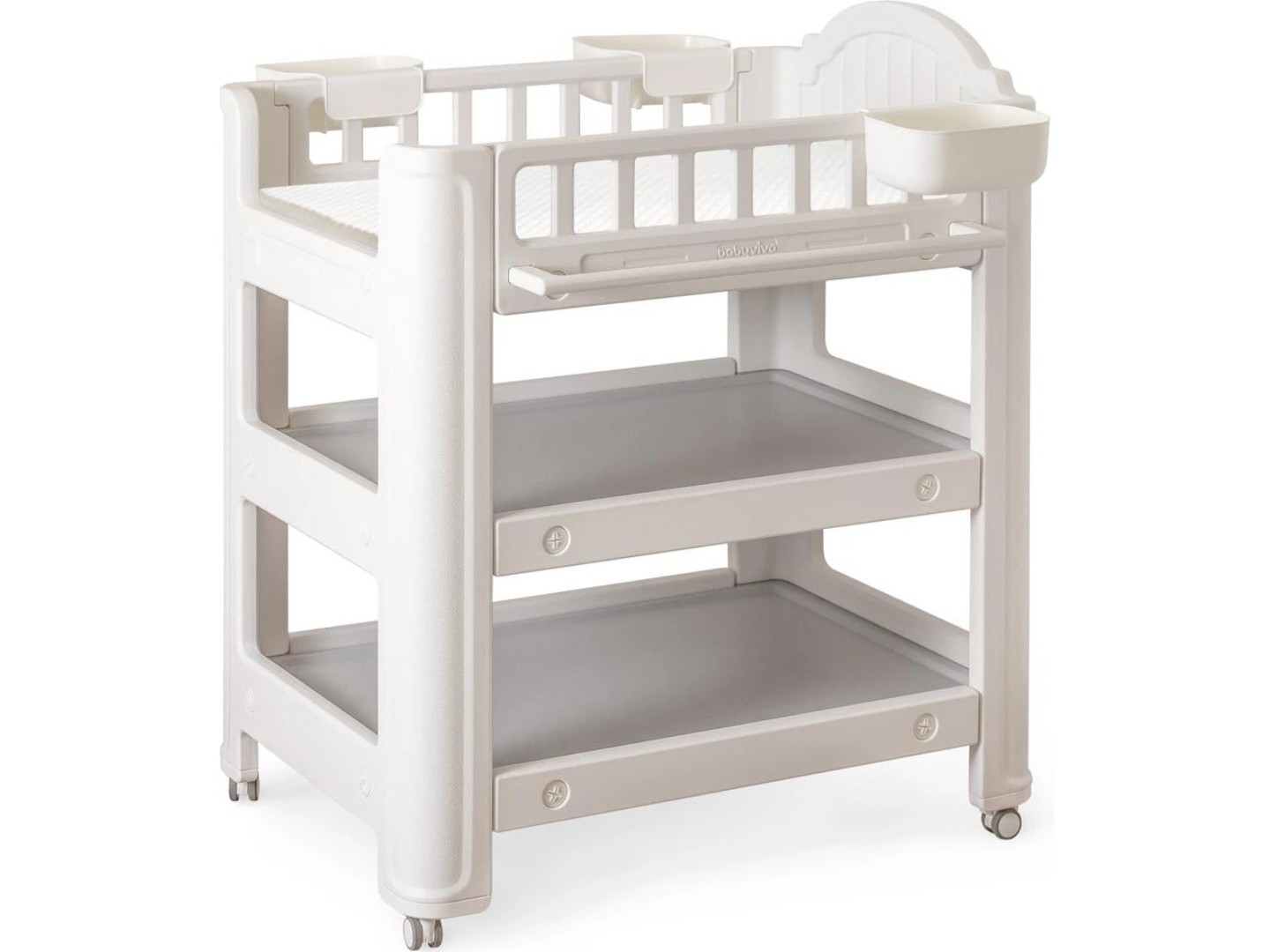 Столик пеленальний з матрациком Mealux Betty (KD-E052 Grey / White + mattres)
